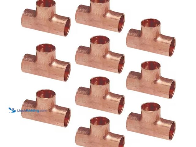 Lot 49-1567700 - (10-Pack) Everbilt 3/4 in. Copper All Cup Tee Fitting, 3/4" x 3/4" x 3/4", Naturally lead-free and d...