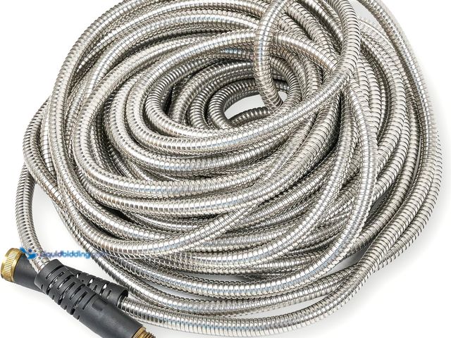 Lot 49-3511830 - Kings County Tools 75-Foot Stainless Steel Garden Hose | Kink and Puncture Proof | Resistant to Tear...