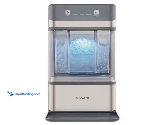 Lot 49-2001474 - Vissani 34 lbs. Countertop Portable Nugget Ice Maker with Automatic Cleaning in Stainless Steel, Mod...