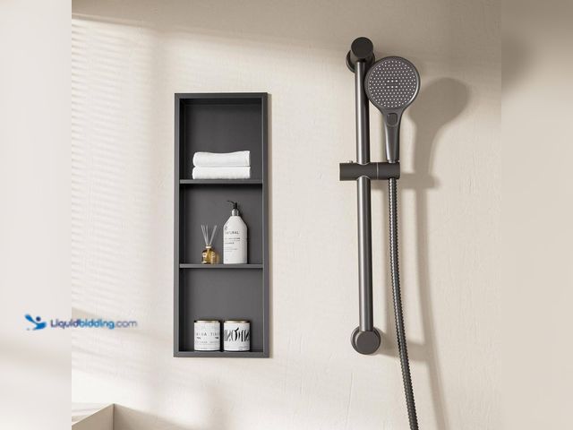 Lot 49-5477982 - Peorsily
12 in. W x 36 in. H x 4 in. D Waterproof Recessed Shower Niche with Double Shelves in Matt...