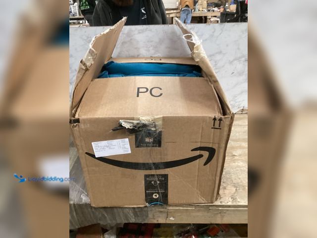 Lot 49-5448224 - Set of 4 Blue Decorative Square Pillows.  Used