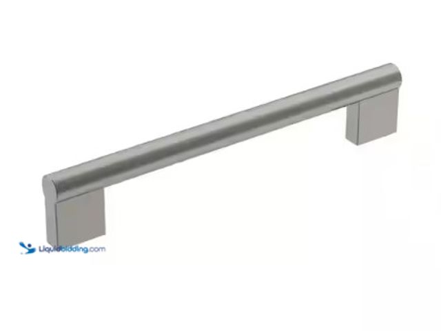 Lot 49-3612802 - Lot of (10) Amerock Versa 6-5/16 in. (160mm) Modern Satin Nickel Bar Cabinet Pull, Model # BP36914G1...