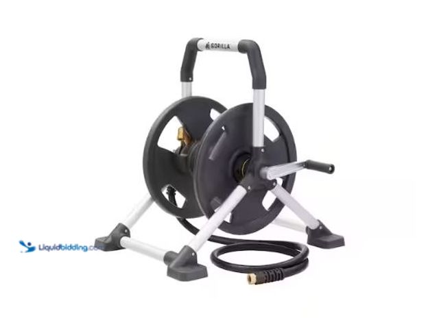 Lot 49-1630942 - Gorilla 150 ft. Aluminum Zero Rust Hose Reel Model # GRS-150H, Slightly Used, Scuffs and Scratches, ...