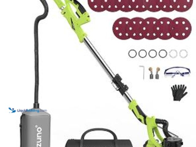 Lot 49-5436119 - Drywall Sander with Vacuum Dust Collector, AZZUNO Popcorn Ceiling Removal Tool, 800-1900RPM, Extenda...