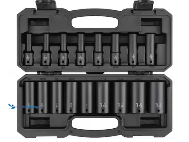 Lot 49-2000408 - (17-Piece) TEKTON 1/2 in. Drive Deep 6-Point Impact Socket Set, (5/16 in. -1-1/4 in.), Model # SID92...