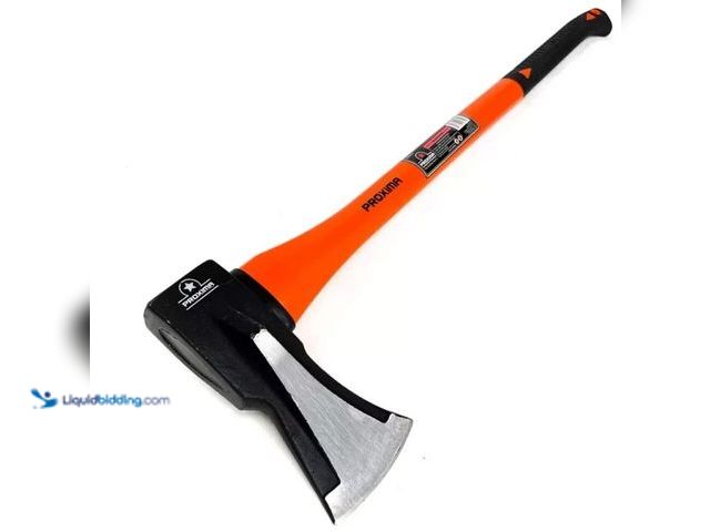 Lot 49-1519050 - Proxima 4.5 lbs Wood Log Splitter Axe with 33 in Anti-Slip Handle, Model# 	IKGREF8IEFK7, Slightly us...
