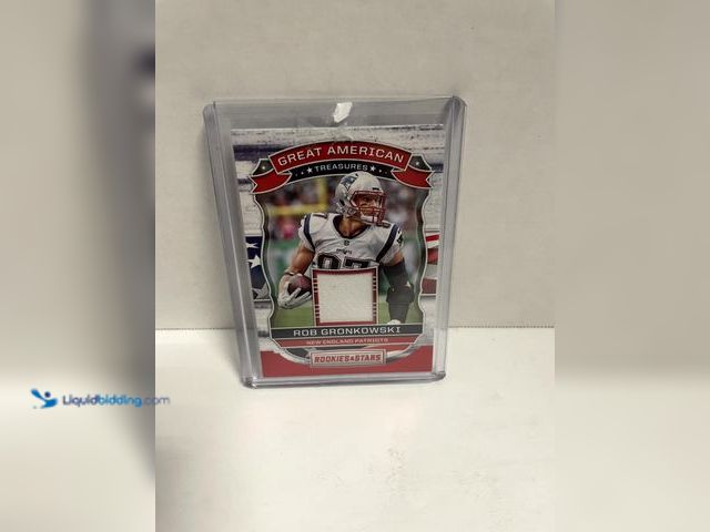 Lot 49-910510 - 2018 Panini Rookies & Stars Rob Gronkowski Great American Treasures Jersey Relic #GAT-11 #56/99 Add ...