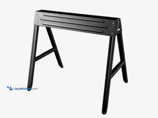 Lot 49-1570202 - Husky 28.4 in. Steel Folding Sawhorse, Black, Model # SH106C, Unused, One side is dented from shippi...