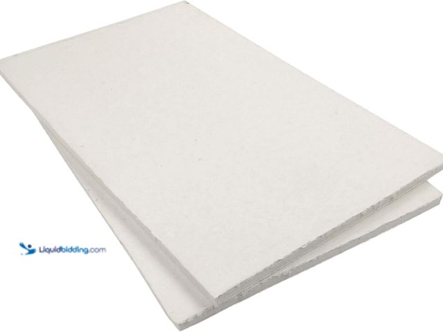 Lot 49-5476914 - Lynn Manufacturing Ceramic Fiber Board Insulation, 2300F-Rated, 15" x 24" x 3/4", Pack of 2, for Boi...