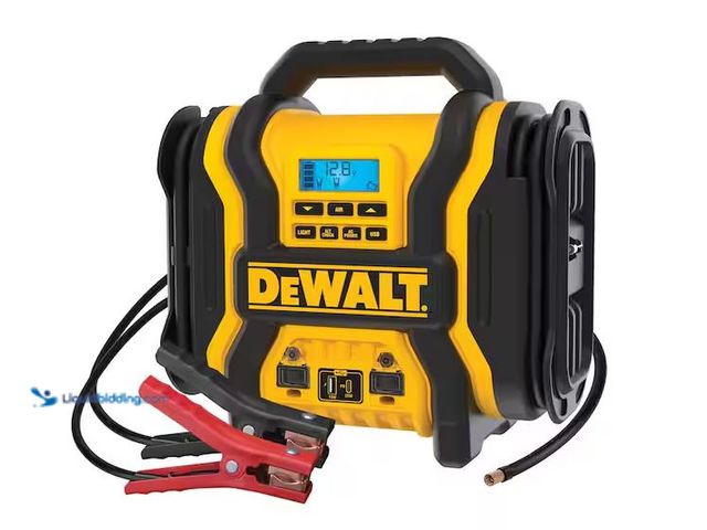 Lot 49-1576804 - DEWALT Portable Power 2000 Peak Amp Jump Starter w/Digital Compressor Model # DXAEPS14, Used, Unable...