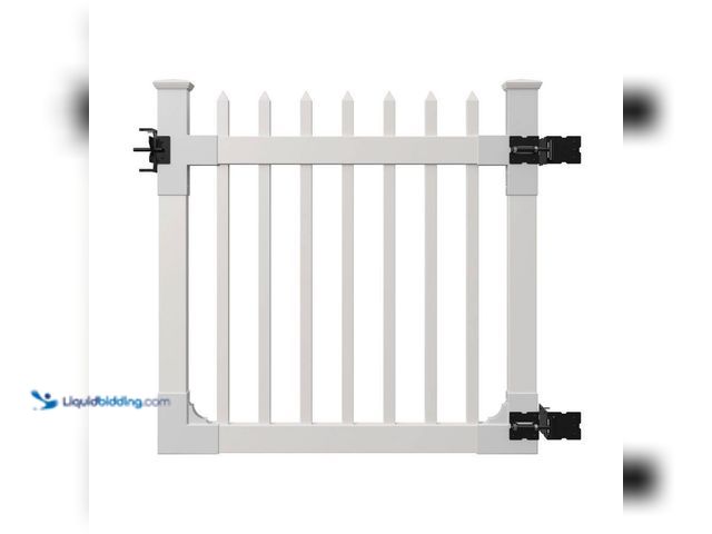Lot 49-5433560 - WamBam Fence
4 ft. x 4 ft. Nantucket Vinyl Picket Fence Gate with Stainless Steel Hardware. Item is...