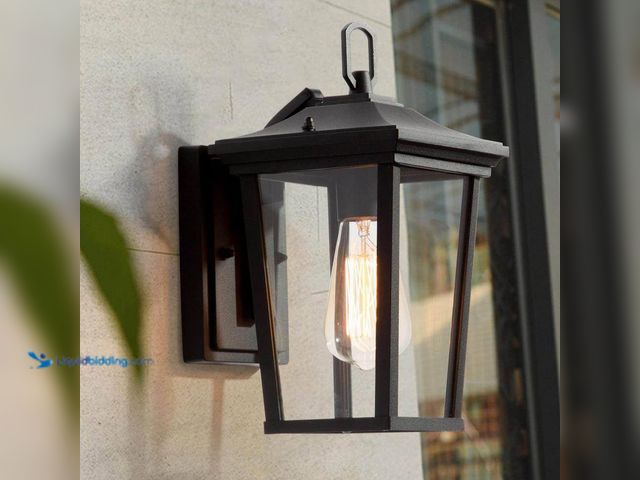 Lot 49-5413460 - LNC
Modern Coastal Matte Black Outdoor Sconce 1-Light Wall Mount Lantern with Clear Glass for Patio...