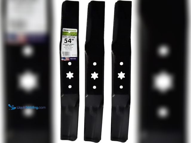 Lot 49-5406927 - Maxpower 561557B 3 Blade Set for Many, Craftsman Mowers for 54" Cut MTD/Cub Cadet/Troy-Bilt Replaces...