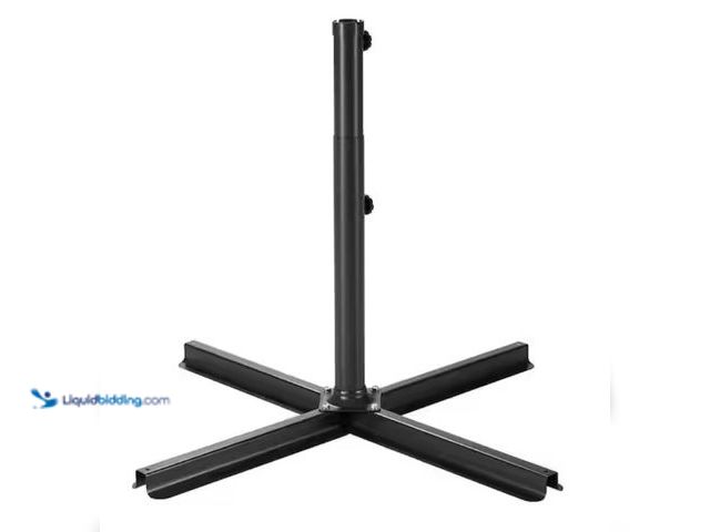 Lot 49-2005465 - WESTIN OUTDOOR Heavy-Duty Patio Umbrella Base Cross Brace in Black, Model # 9817103, Unused, Has att...