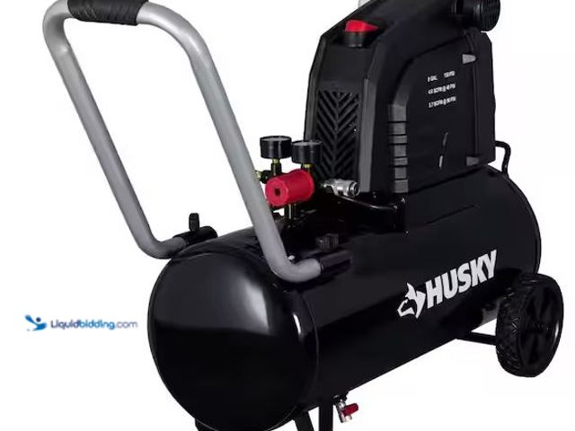 Lot 49-5470682 - Husky
8 Gal. 150 PSI Portable Electric Oil-Free Horizontal Hotdog Air Compressor with Rubber Wheels...