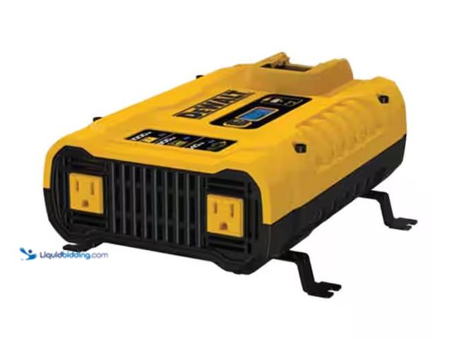 Lot 49-1568782 - DEWALT 3-Way 1000-Watt Power Inverter Compatible with 20-Volt XR 5 AH Lithium-Ion Battery (Not Inclu...