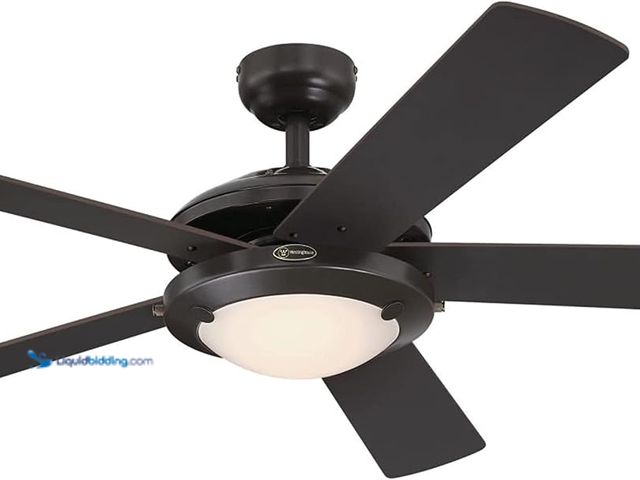 Lot 49-5560180 - Westinghouse 7307200 Comet LED Ceiling Fan with Light, 52-Inch, Espresso. B0B5B4P1SC. Unused with at...