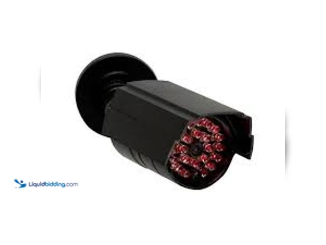 Lot 49-5415413 - Qty 2. Defiant Imitation Security Camera in Black. Model # THD-ISCR-B. New/factory sealed.
