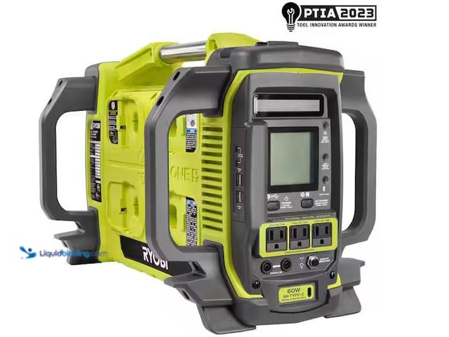 Lot 49-1576962 - RYOBI 18V ONE+ 1800-Watt Portable Battery Inverter Power Station/8-Port Charger (Tool Only), Model #...