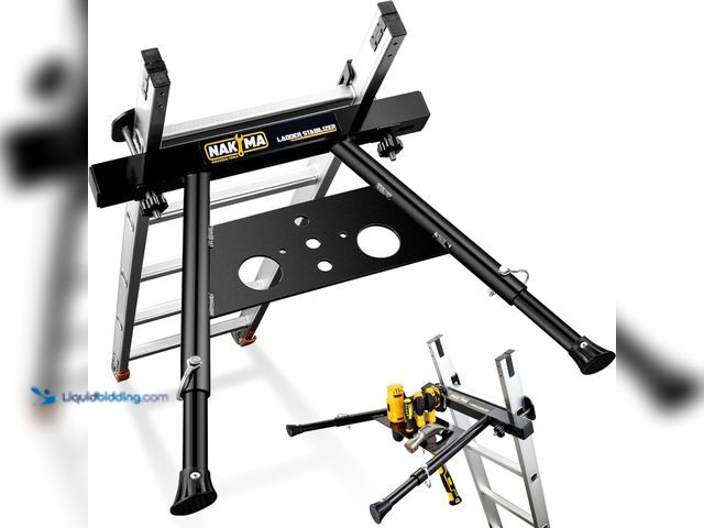 Lot 49-5488384 - Ladder Stabilizer, Ladder Stabilizer for Roof, Wall Ladder Standoff Aviation Grade Aluminium, Adjust...