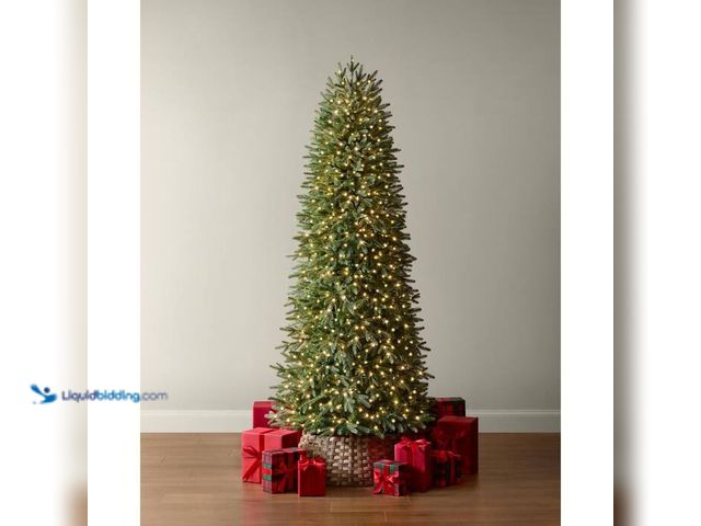 Lot 49-2024543 - Home Accents Holiday 7.5 ft Jackson Noble Fir Slim LED Pre-Lit Artificial Christmas Tree T22. Model ...