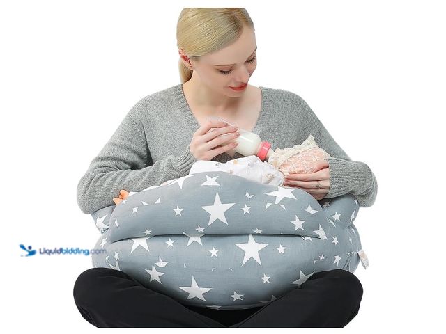 Lot 49-3431436 - Chilling Home Nursing Pillow for Breastfeeding, Plus Size Three-Sided Safety Fence More Support for ...