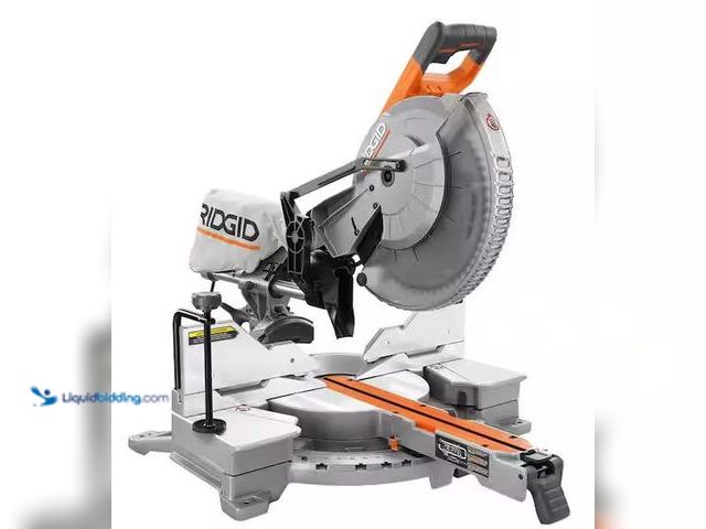 Lot 49-5481960 - RIDGID
15 Amp Corded 12 in. Dual Bevel Sliding Miter Saw with 70 Deg. Miter Capacity and LED Cut Li...