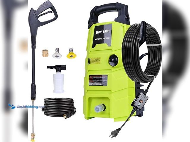 Lot 49-3482627 - RunInMist Electric Pressure Washer, 1800PSI 1.6GPM Portable Power Washer with 20FT Hose & 35FT Power...