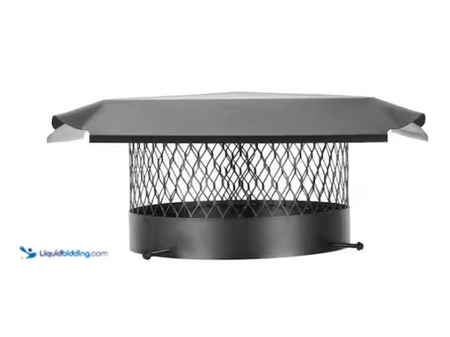 Lot 49-1547900 - HY-C 12 in. Round Bolt-On Single Flue Chimney Cap in Black Galvanized Steel, Model # CBO12, Unused. ...