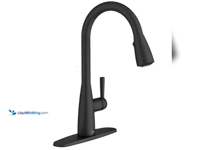 Lot 49-1625448 - American Standard Fairbury 2S Single-Handle Pull-Down Sprayer Kitchen Faucet in Matte Black, Model #...