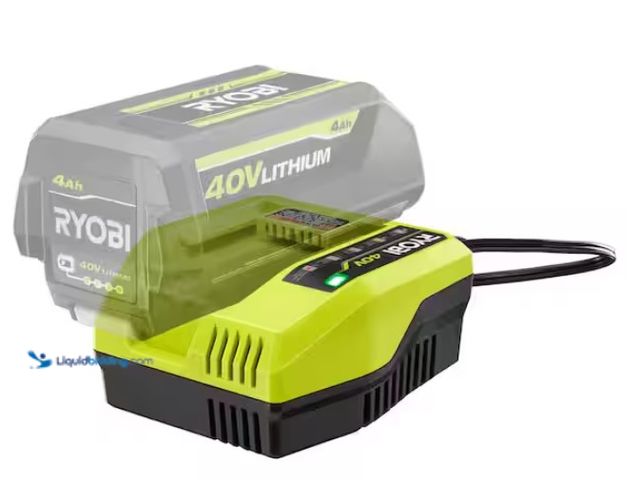 Lot 49-1574750 - Battery & Charger Combo Pack - RYOBI 40V Lithium-Ion Fast Charger, Model # OP408A, and RYOBI 40V Lit...