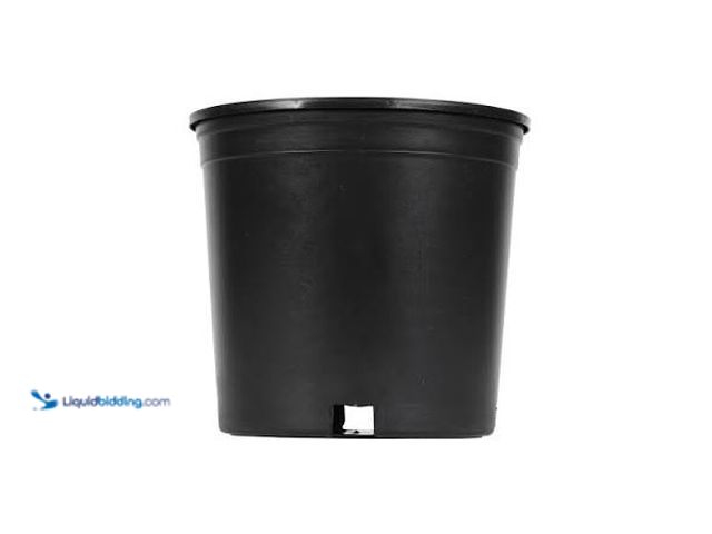 Lot 49-5541929 - Black planters. Slightly used.