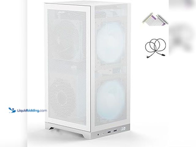 Lot 49-5407547 - L400 Mesh ITX Computer Chassis - 12.1L Compact Gaming Case, Enhanced Airflow Mesh Panels *CASE ONLY*...