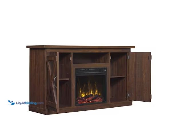Lot 49-1566597 - Classic Flame Cottonwood 47.50 in. Media Console Electric Fireplace TV Stand in Saw Cut Espresso, Mo...