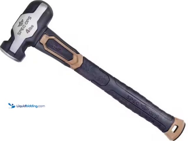 Lot 49-2022472 - SPEC OPS Engineering Hammer, 4 lbs. Sledge Hammer w/ Removable Soft Mallet Cap, Shock Absorbing and ...