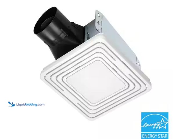 Lot 49-2026361 - Broan-NuTone Roomside Series, White, 50 CFM, No Cut- Roomside Installation Bathroom Fan with Light, ...