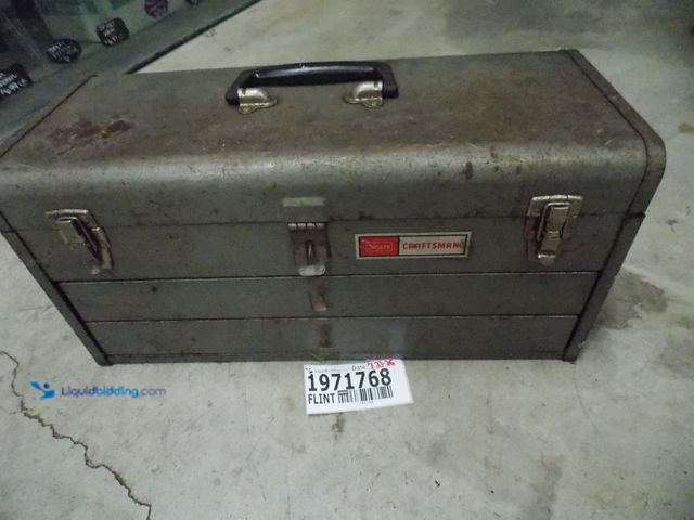 Lot 49-1971768 - 1 Sears Craftsman NV Tool Box With Assorted Hand Tools Sears Craftsman Tool Box Loaded With Assorted...