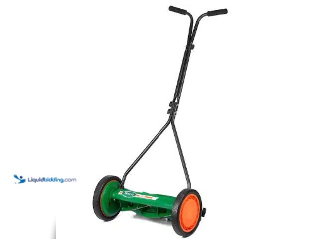 Lot 49-2025055 - Scotts 16 in. Manual Walk Behind Push Reel Lawn Mower, Model # 415-16S, MSRP $129, Unused, Has attac...
