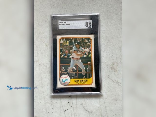 Lot 49-1830462 - COLLECTIBLE WOW GRADED CARD! 1981 FLEER #481 KIRK GIBSON SCG 8 NM-MT AMAZING CARD FOR ANY COLLECTOR ...