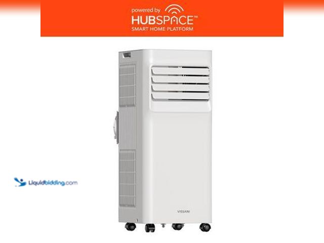 Lot 49-5549996 - Vissani 6,000 (DOE) BTU 115-Volt Portable Air Conditioner Cools 250 sq. ft. with Remote in White, Po...