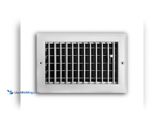 Lot 49-5559518 - QTY 6 -  Everbilt 10 in. x 6 in. 1-Way Steel Adjustable Wall/Ceiling Register in White., Model # E21...