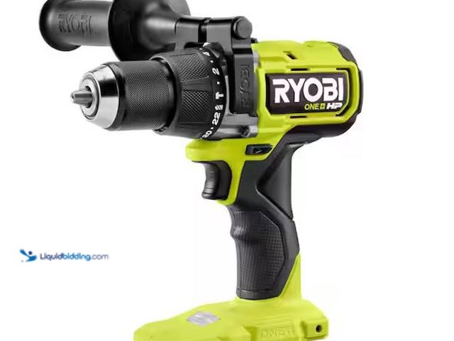 Lot 49-1568704 - RYOBI ONE+ HP 18V Brushless Cordless 1/2 in. Hammer Drill (Tool Only) Model # PBLHM102B, Used  Ref#S...