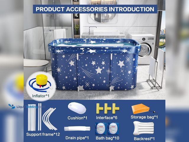Lot 49-5544187 - Portable Bathtub, Foldable Bathtub for Adults, Separate Family Bathroom SPA Therapy Tub for Shower S...