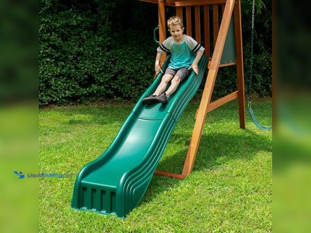 Lot 49-5541957 - Green slide for playgrounds/ playsets. Unused.