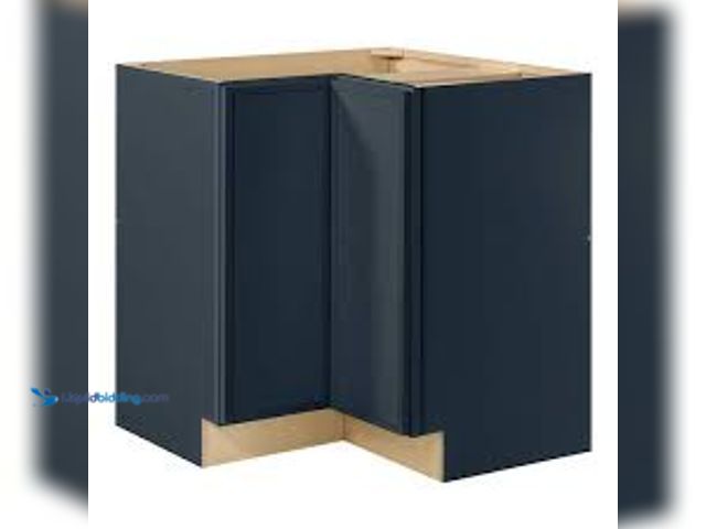 Lot 49-5475892 - Leyton 32 in. W x 32 in. D x 34.5 in. H Ready to Assemble Plywood Slim Lazy Susan Corner Cabinet in ...