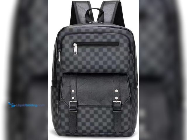 Lot 49-3513450 - Leather Laptop Backpack for Men Women, School College Bookbag Casual Travel Daypack (schoolbag),  [A...