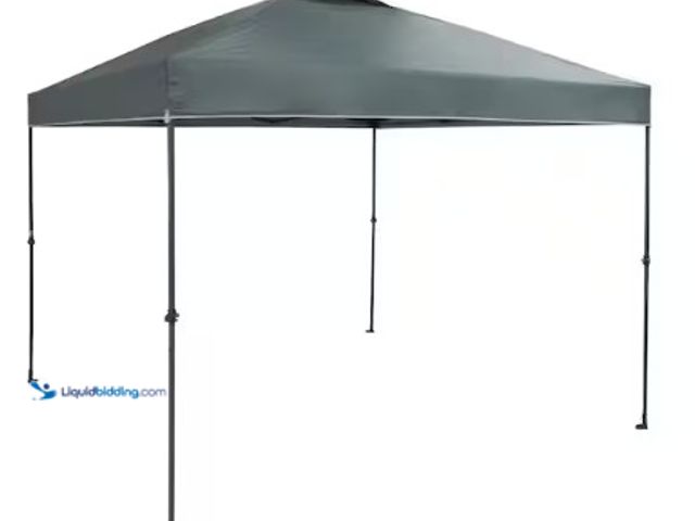 Lot 49-2022686 - Everbilt 10 ft. x 10 ft. Grey Instant Shade Canopy Pop Up Tent, Model # R100D-G5, MSRP $139.00, Unus...