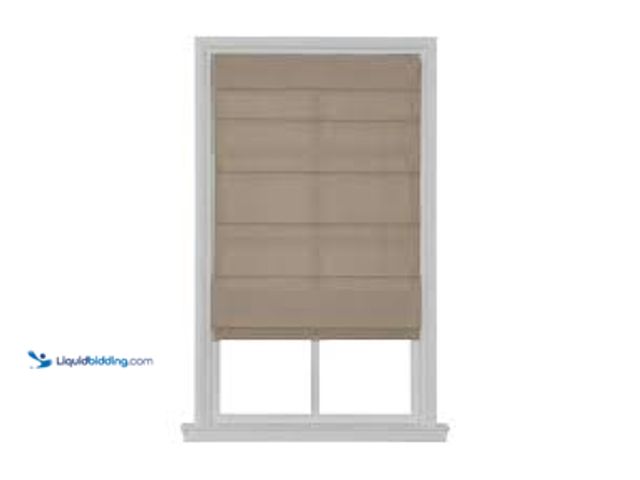 Lot 49-5461042 - Home Decorators Collection Cordless Blackout Fabric Roman Shade 34X64 Linen, Model# RSGB3464, Unused