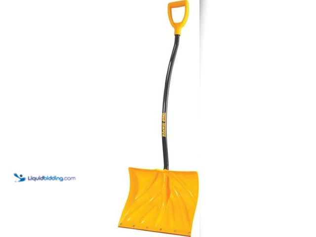Lot 49-5465034 - True Temper 1603400 Poly Snow Shovel/Pusher with Ergonomic D-Grip Steel Handle 18 Inch Item is unuse...