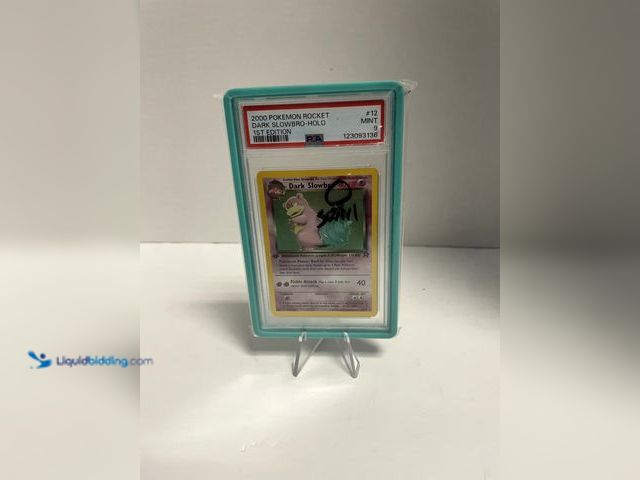 Lot 49-910540 - 2000 Pokemon Rocket Dark Slowbro SWIRL Holo 1st Edition #12 PSA 9 . Ref:COINS0723
